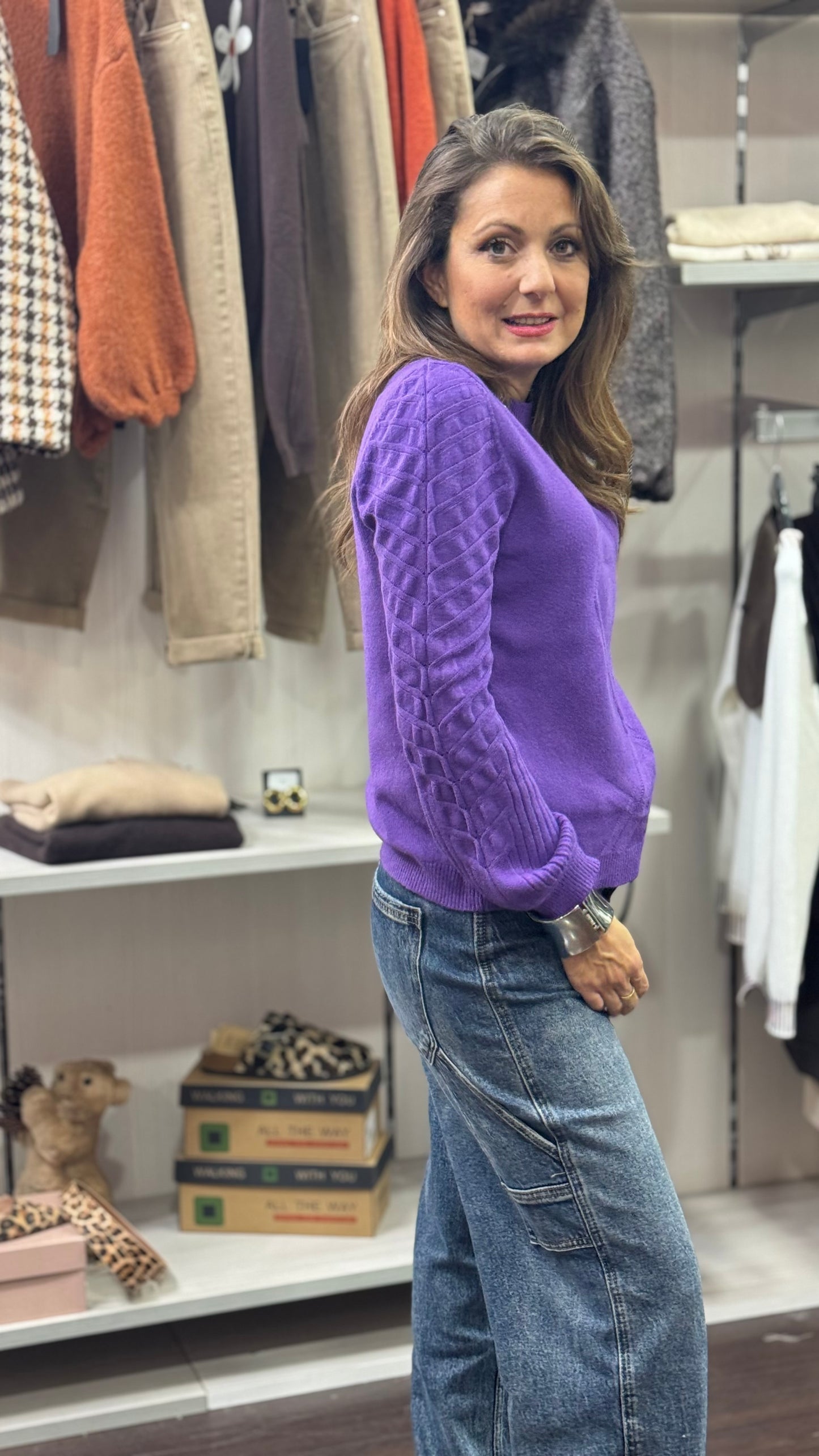 Maglioncino Washington viola