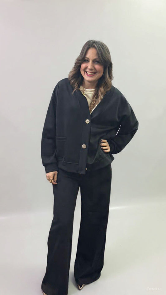 Cardigan Checca nero