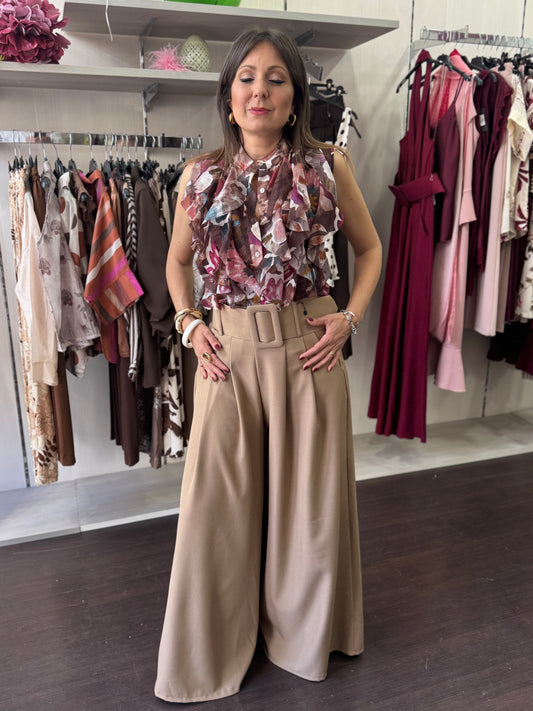 Gonna pantalone biscotto