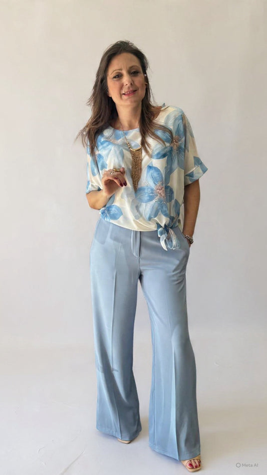 Pantalone cady celeste