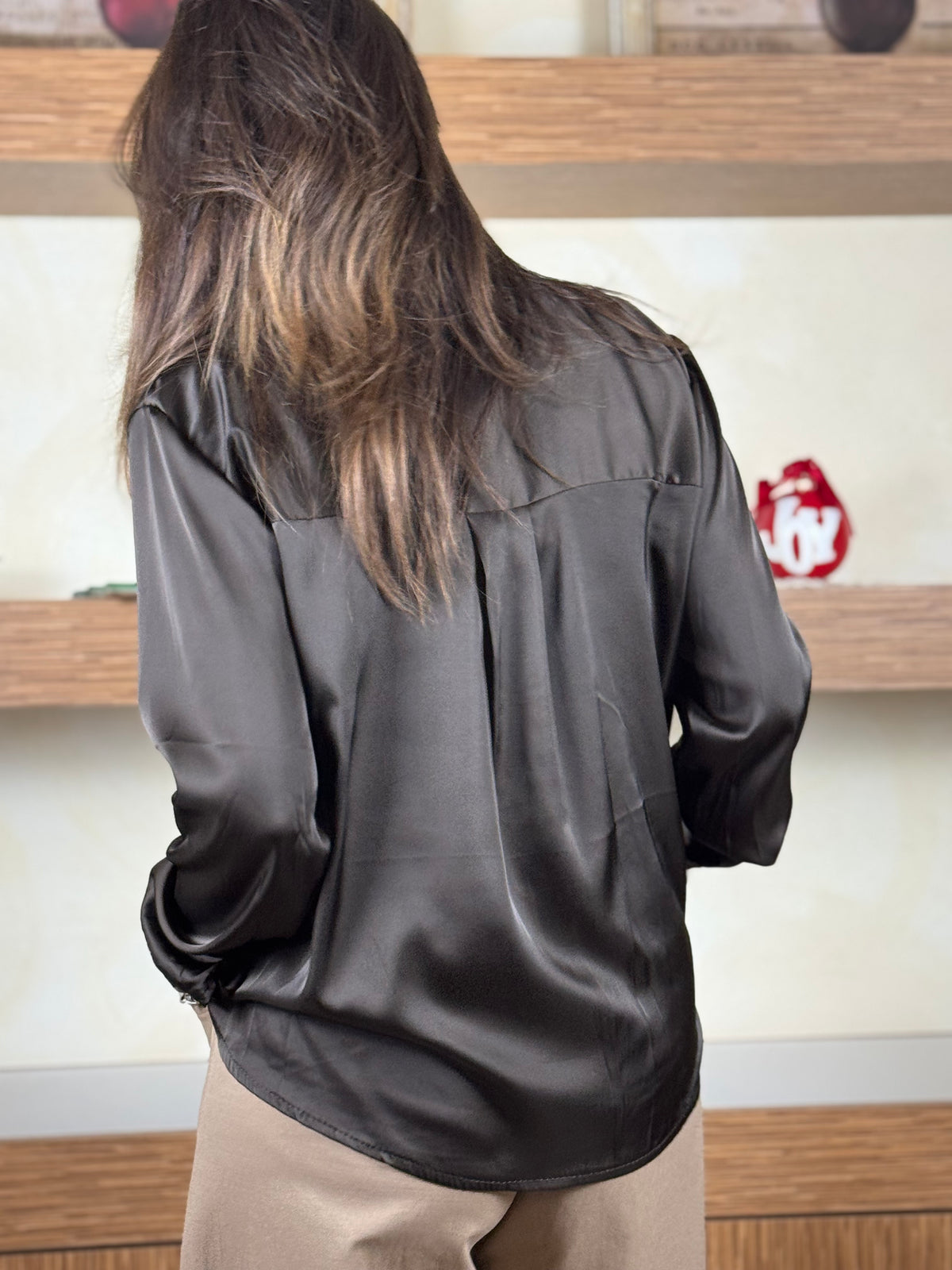 Maglia con pizzo cioccolato