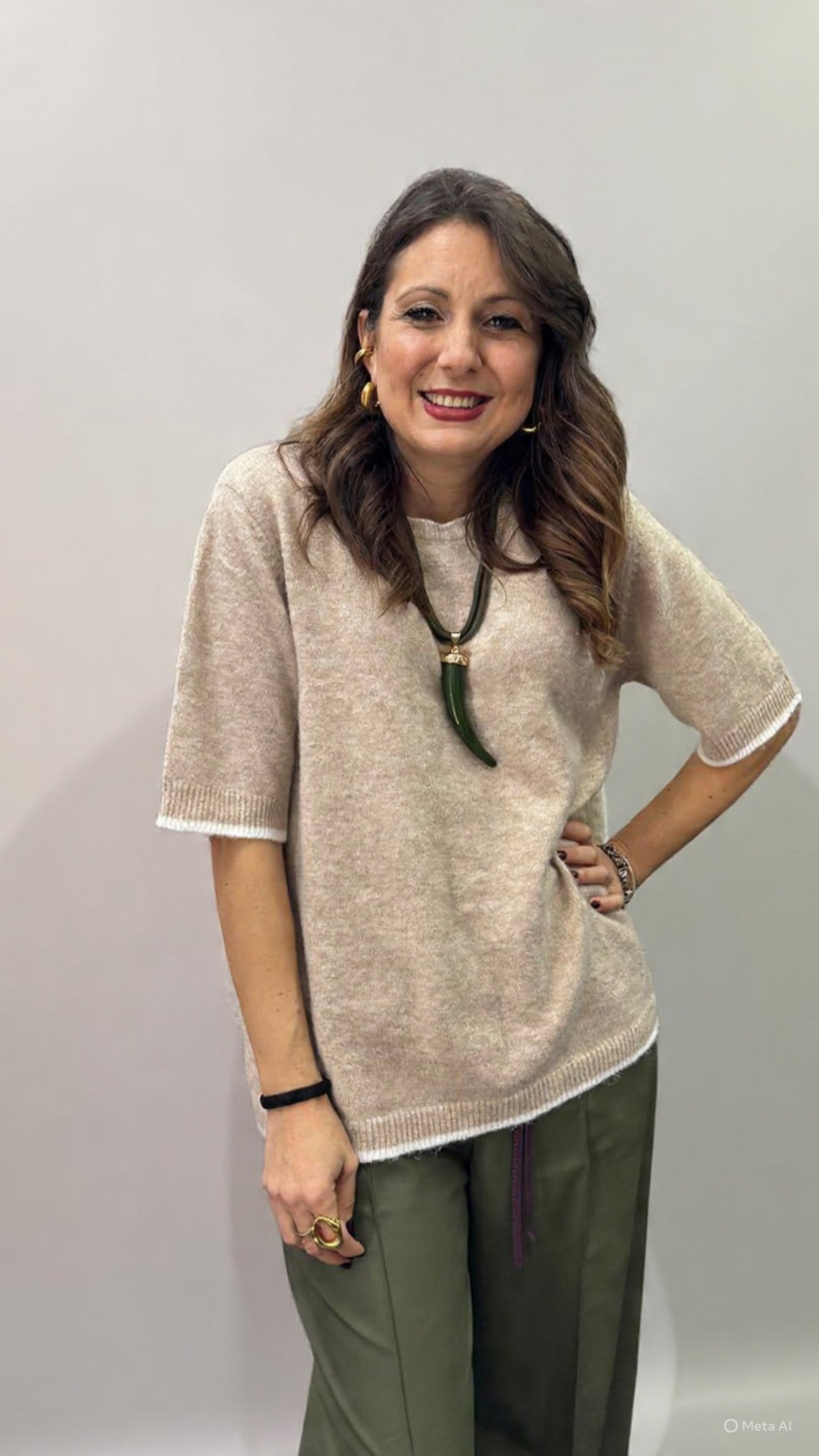 Maglioncino Manica corta corda