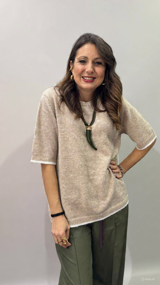 Maglioncino Manica corta corda