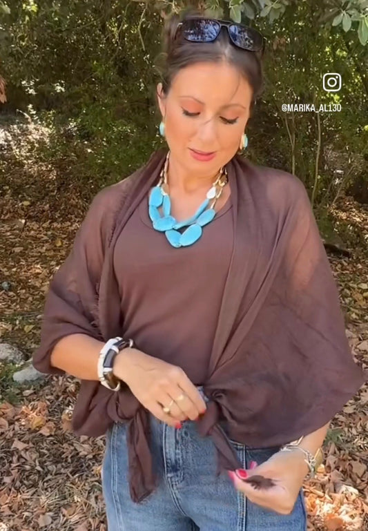 Pashmina cioccolato