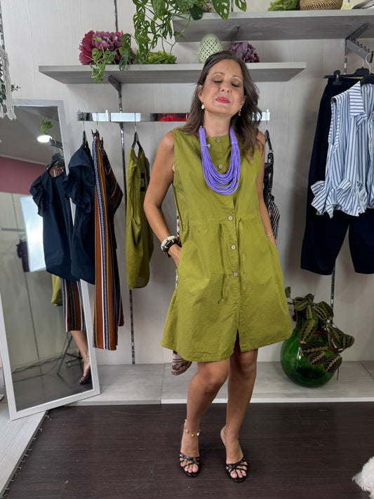 Chemisier verde corto