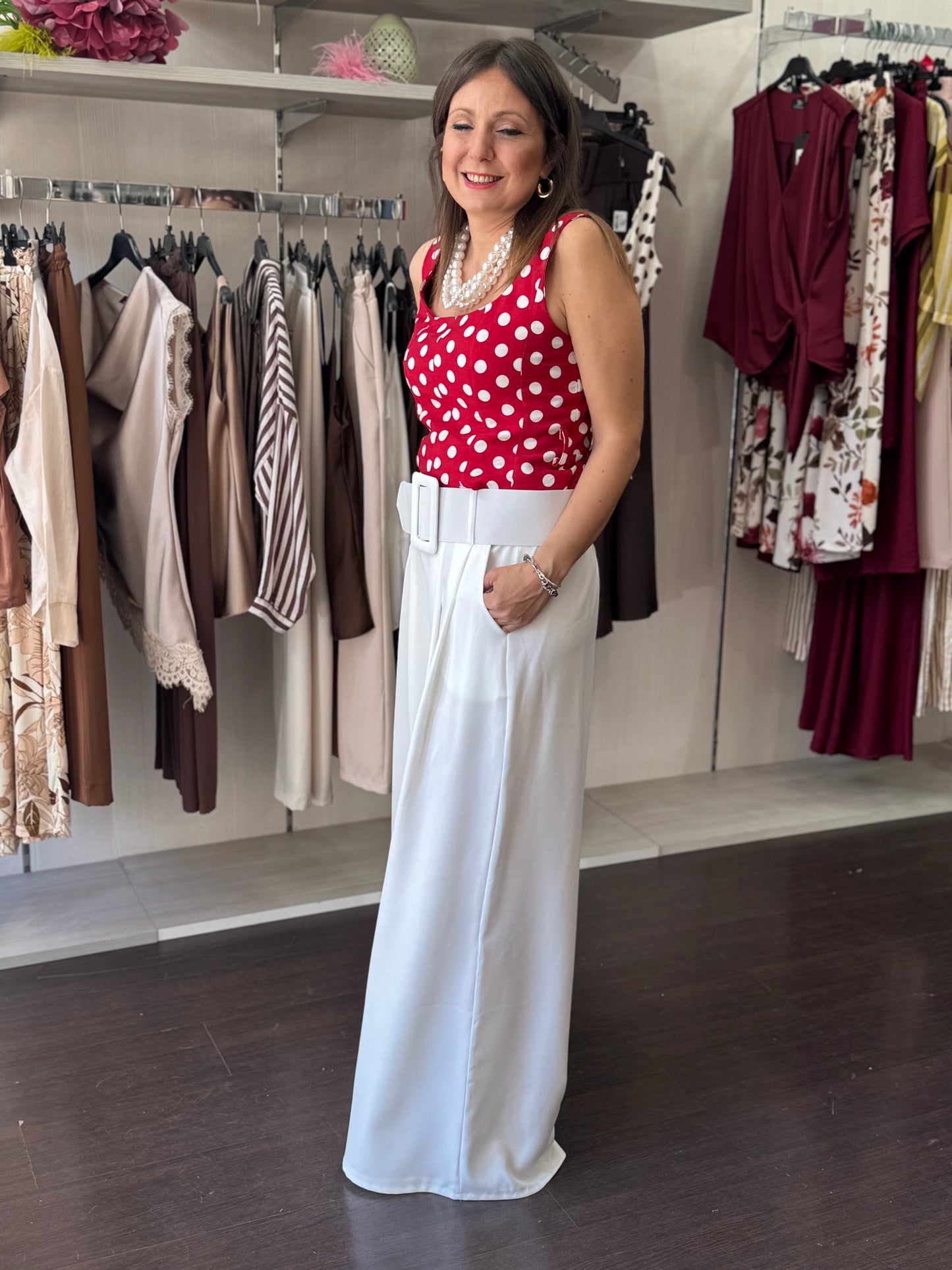 Gonna pantalone bianca