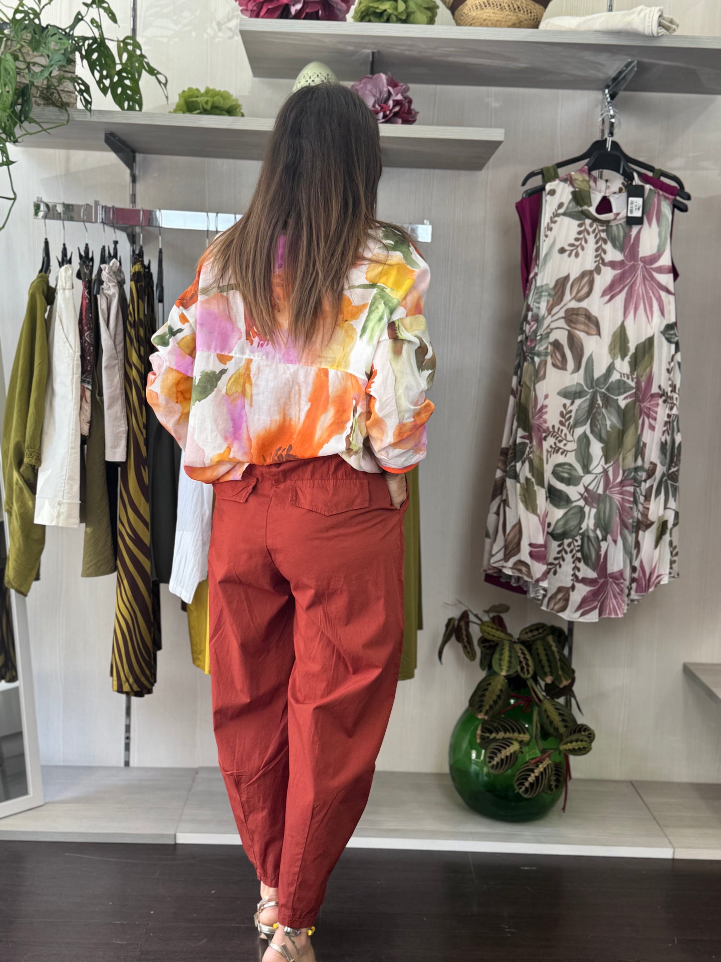 Pantalone baloon ruggine