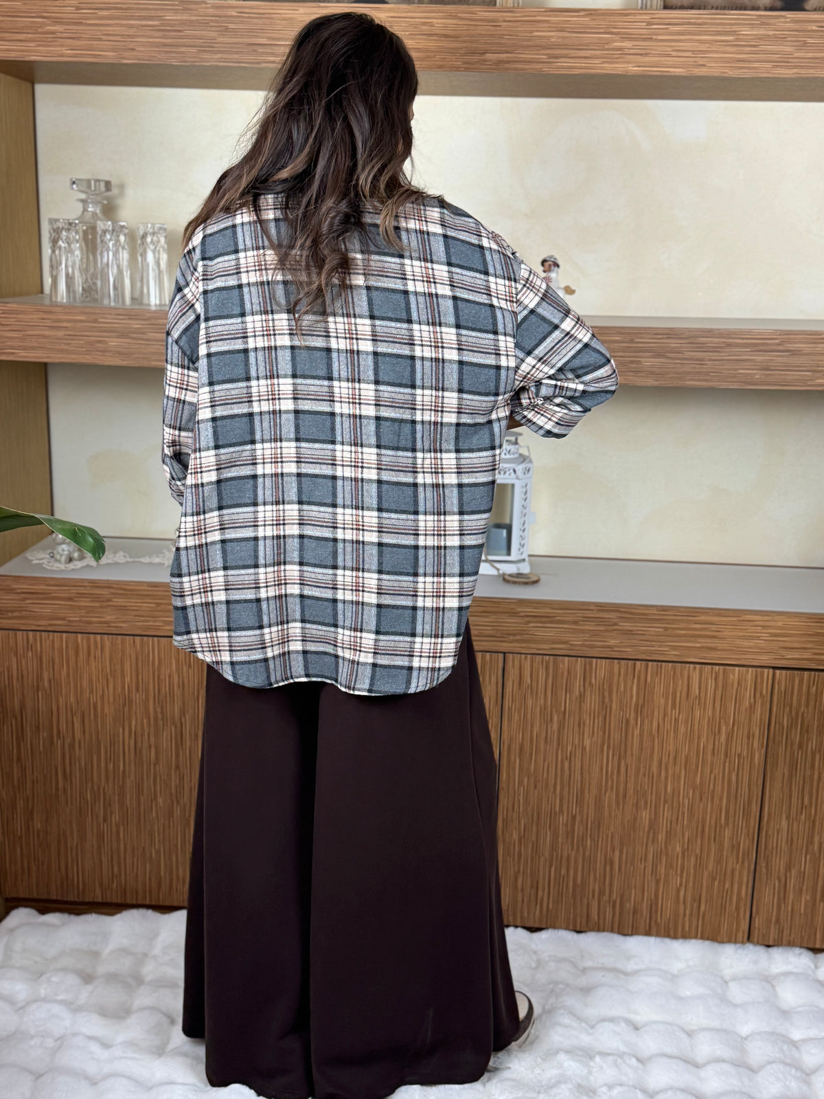 Camicia tartan grigio