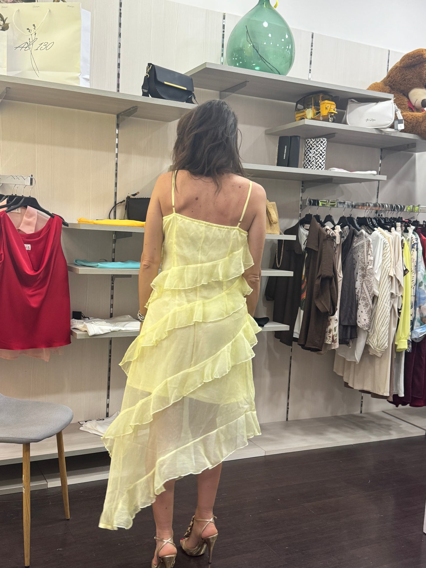 Abito chiffon giallo