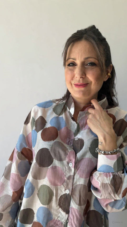 Camicia pois colorati