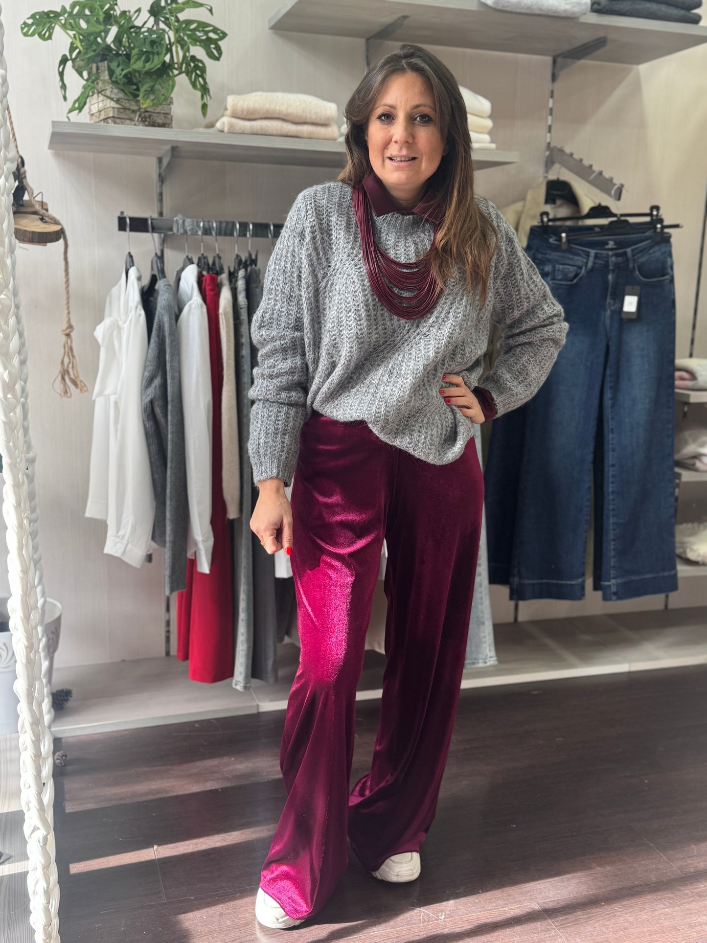 Maglioncino Grigio traforato