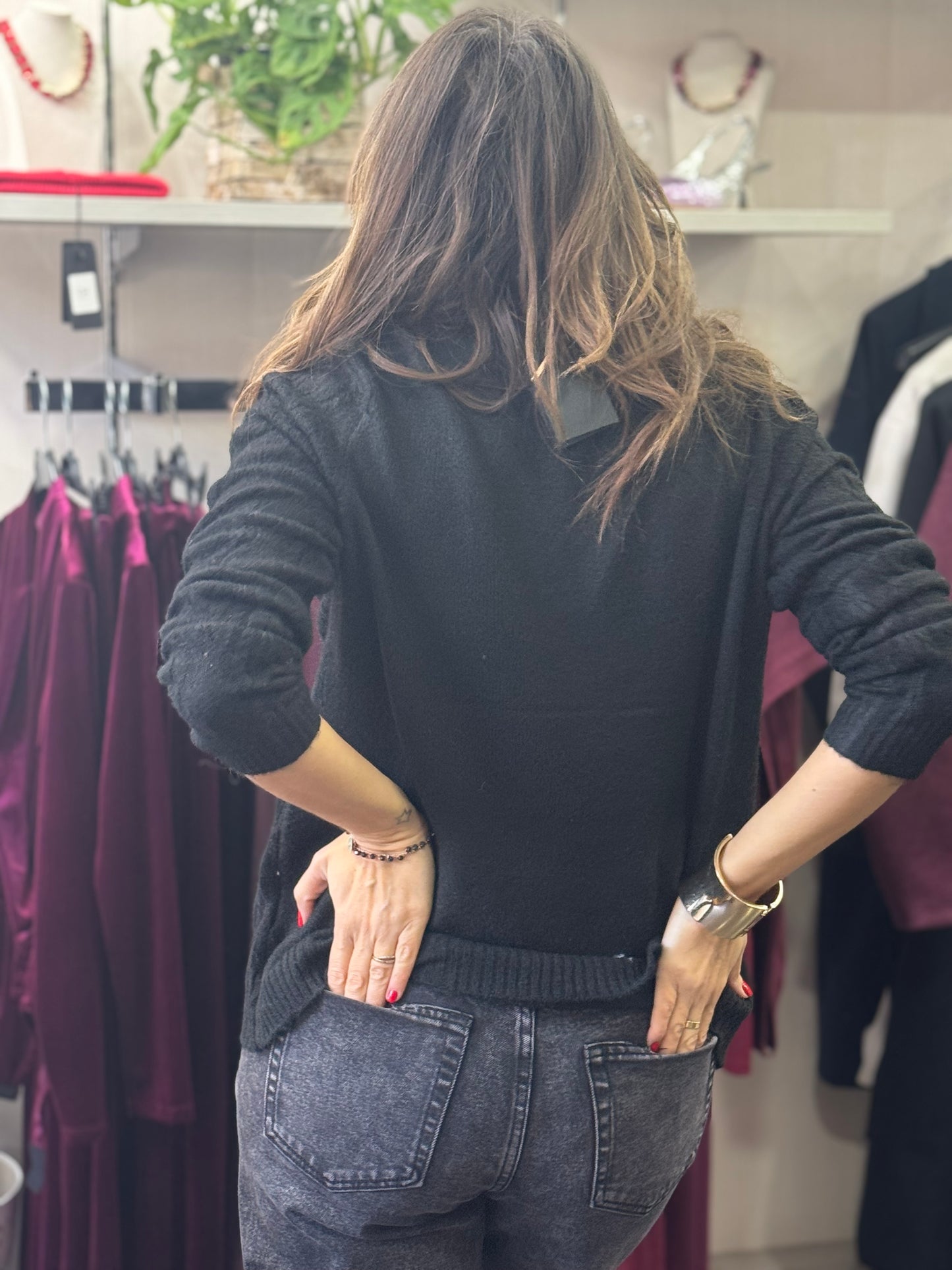 Maglioncino lavorato nero