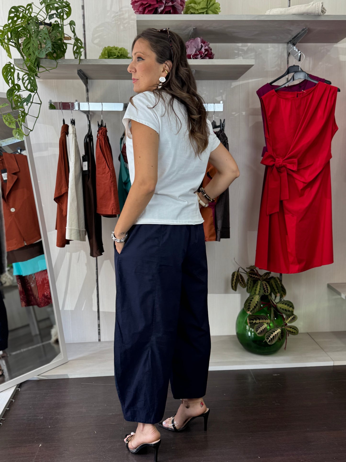Pantalone baloon blu
