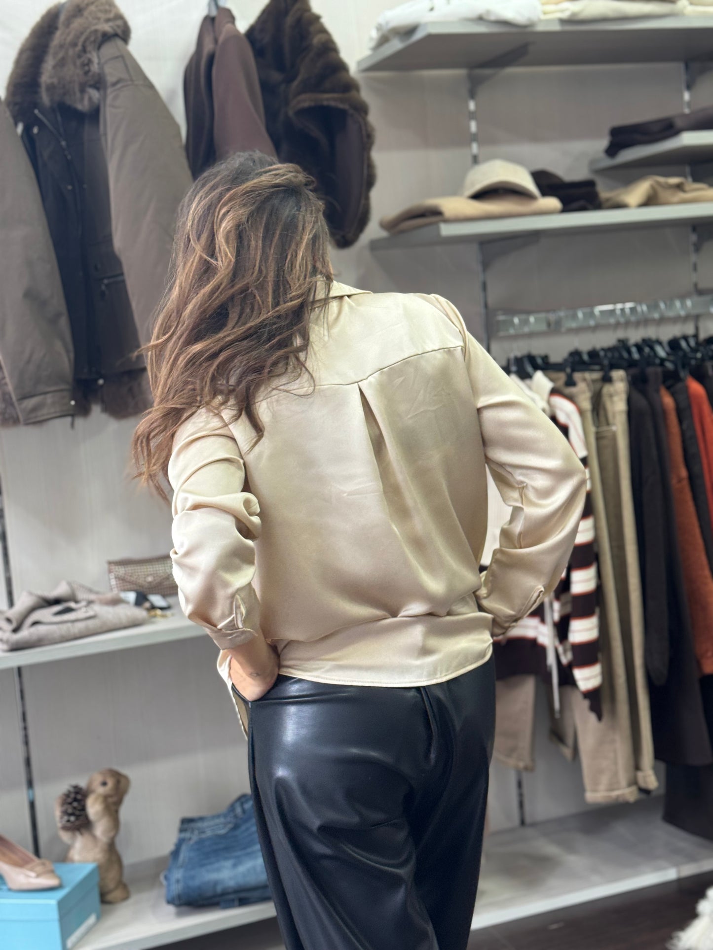 Camicia basic champagne