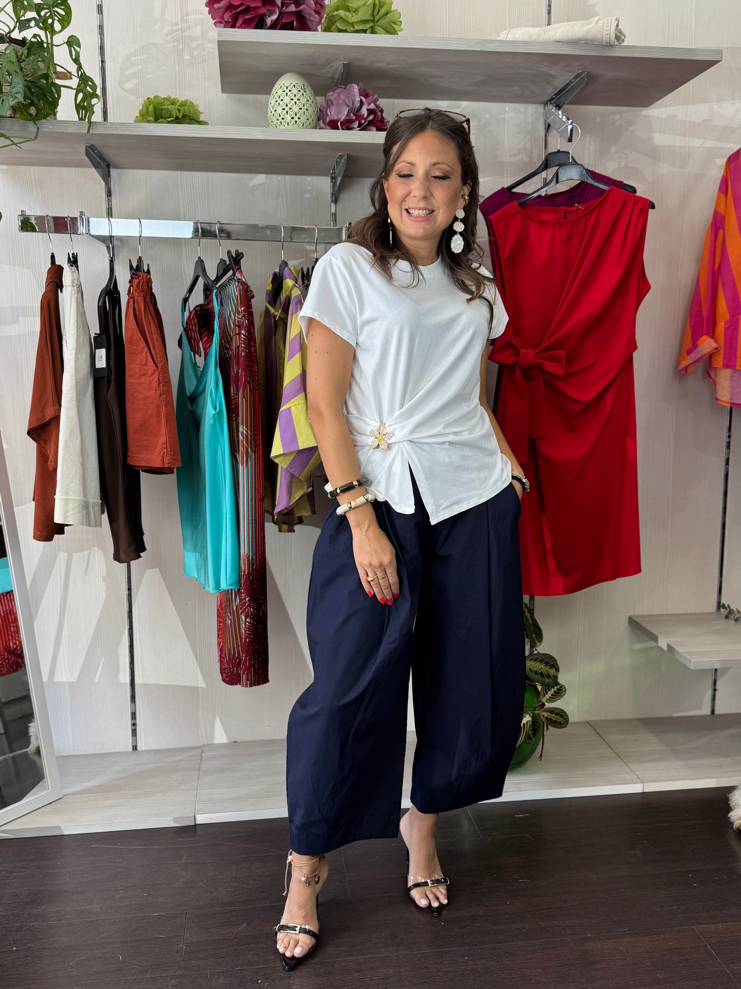 Pantalone baloon blu