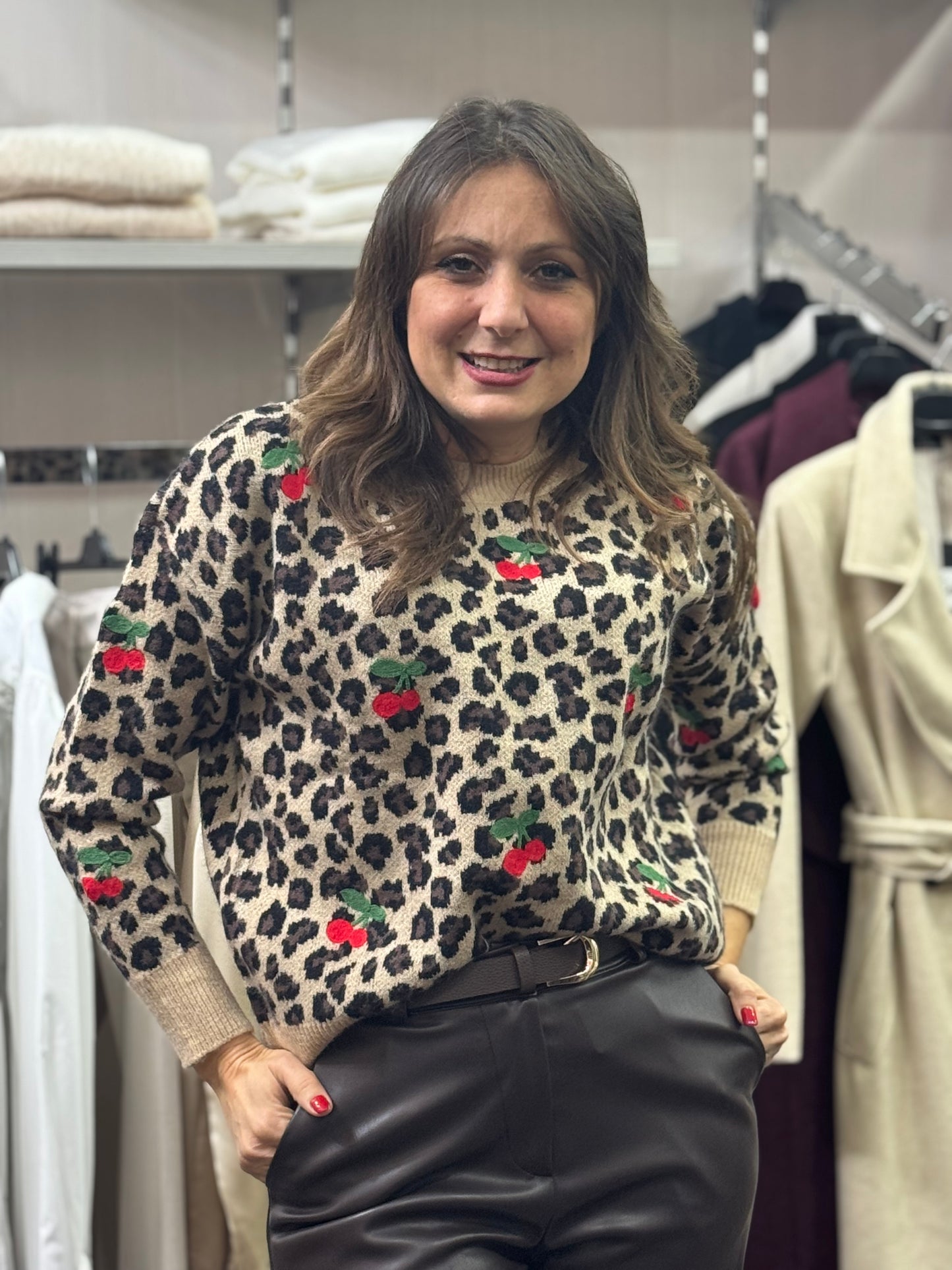 Maglioncino Animalier Ciliegia