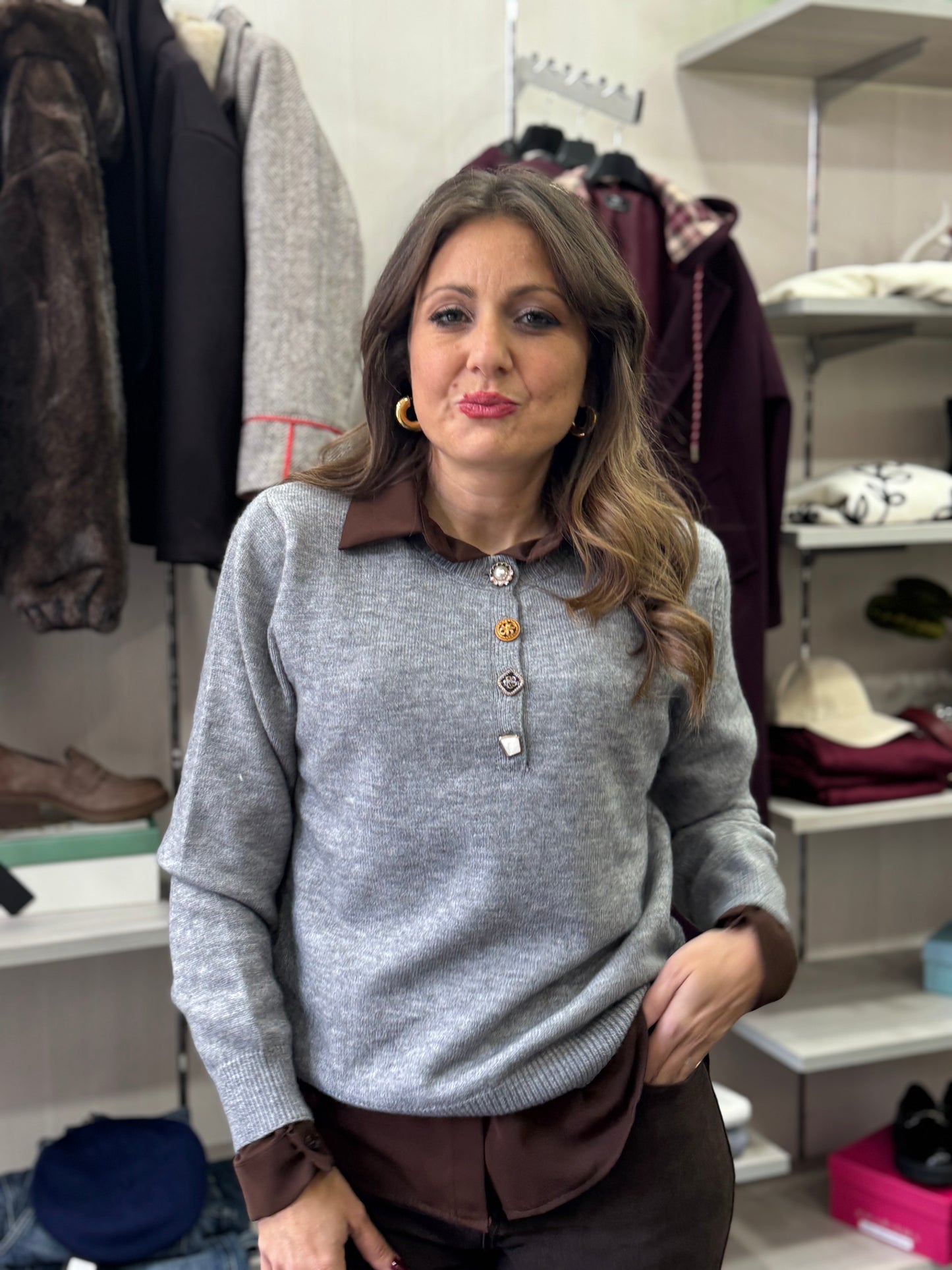 Maglioncino Seul grigio