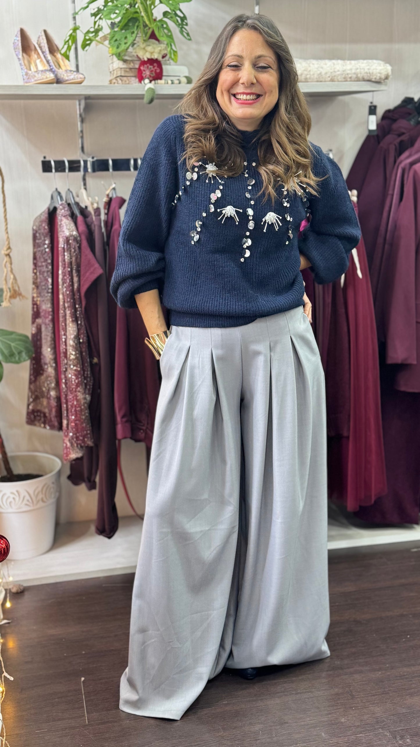 Gonna pantalone  grigio