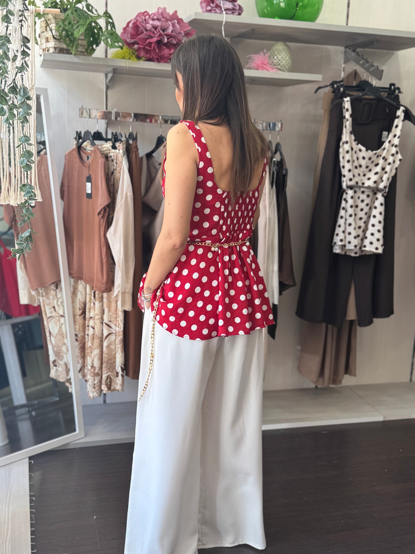 Blusa pois scollo quadrato
