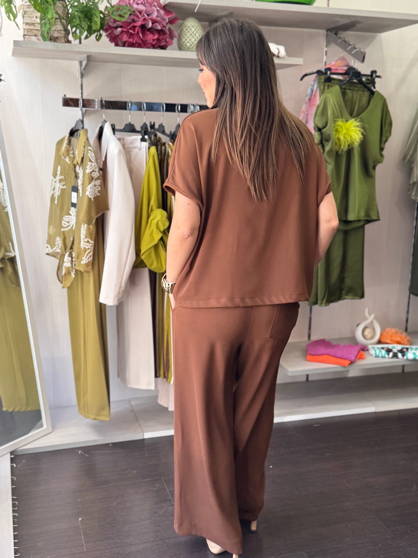 Pantalone cioccolato in cady