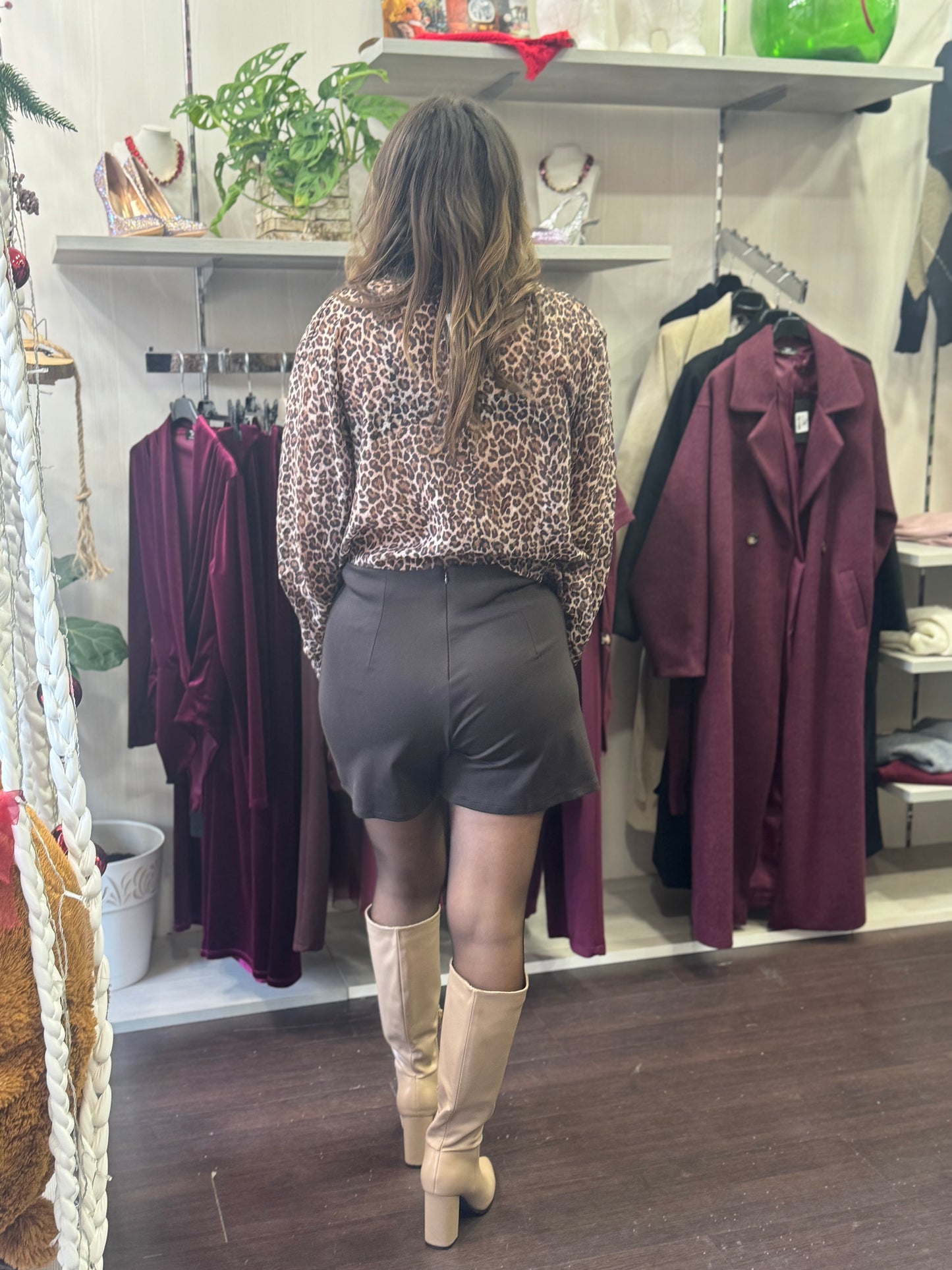 Mini shorts cioccolato punto Milano