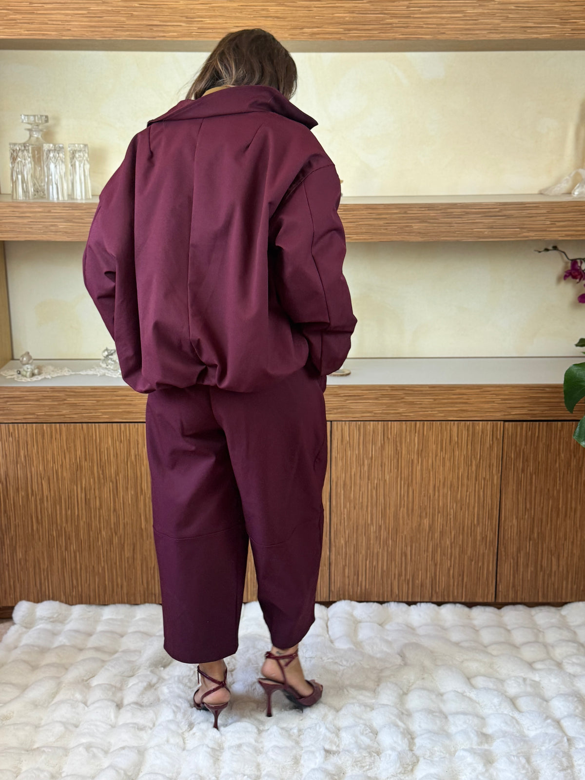 Pantalone bordeaux baloon