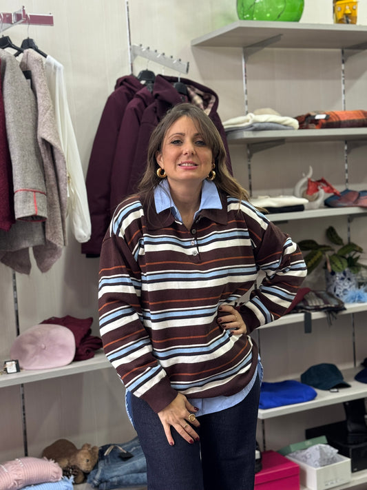 Maglioncino/polo Cambridge celeste