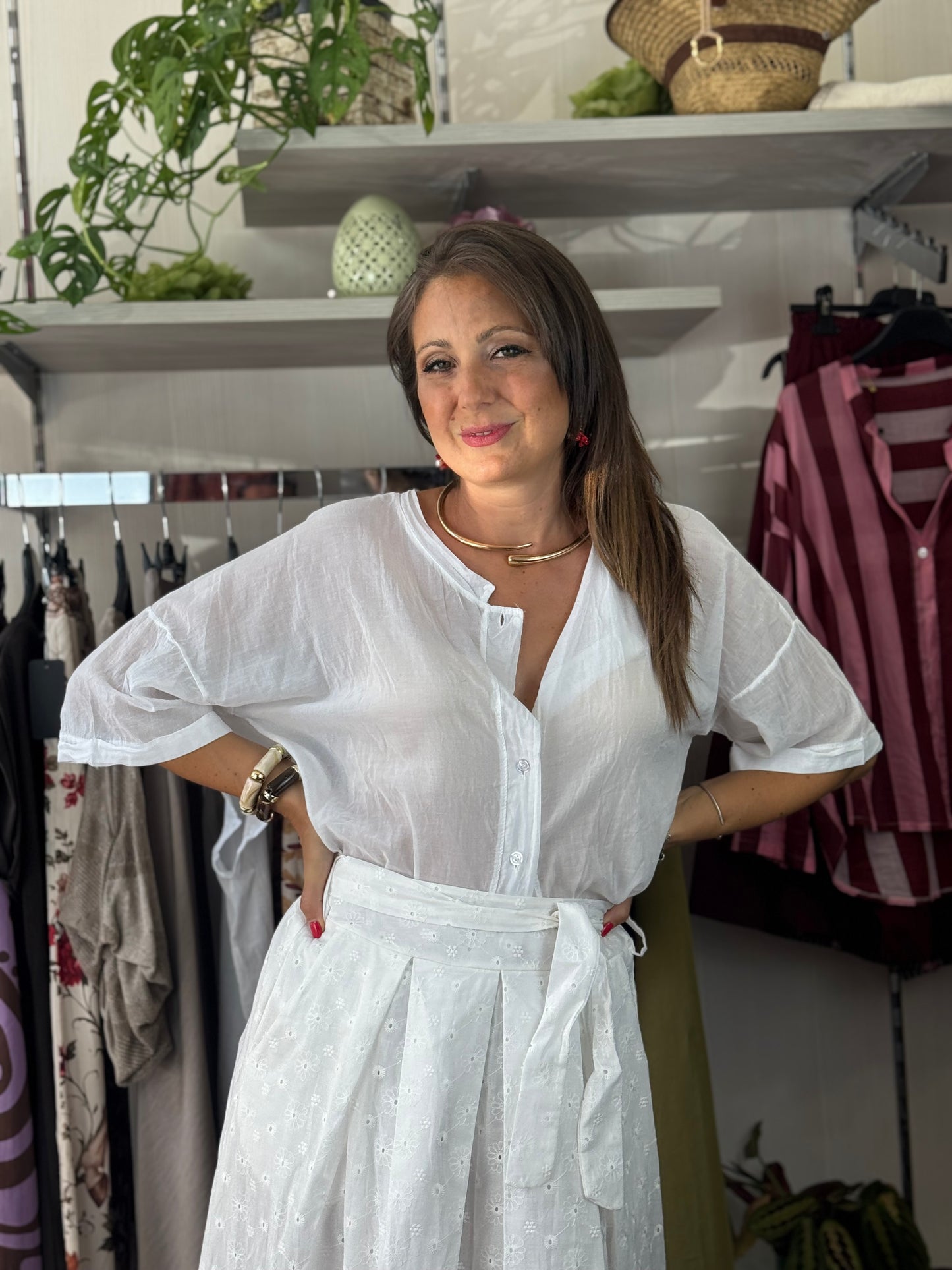 Camicia mussola bianca