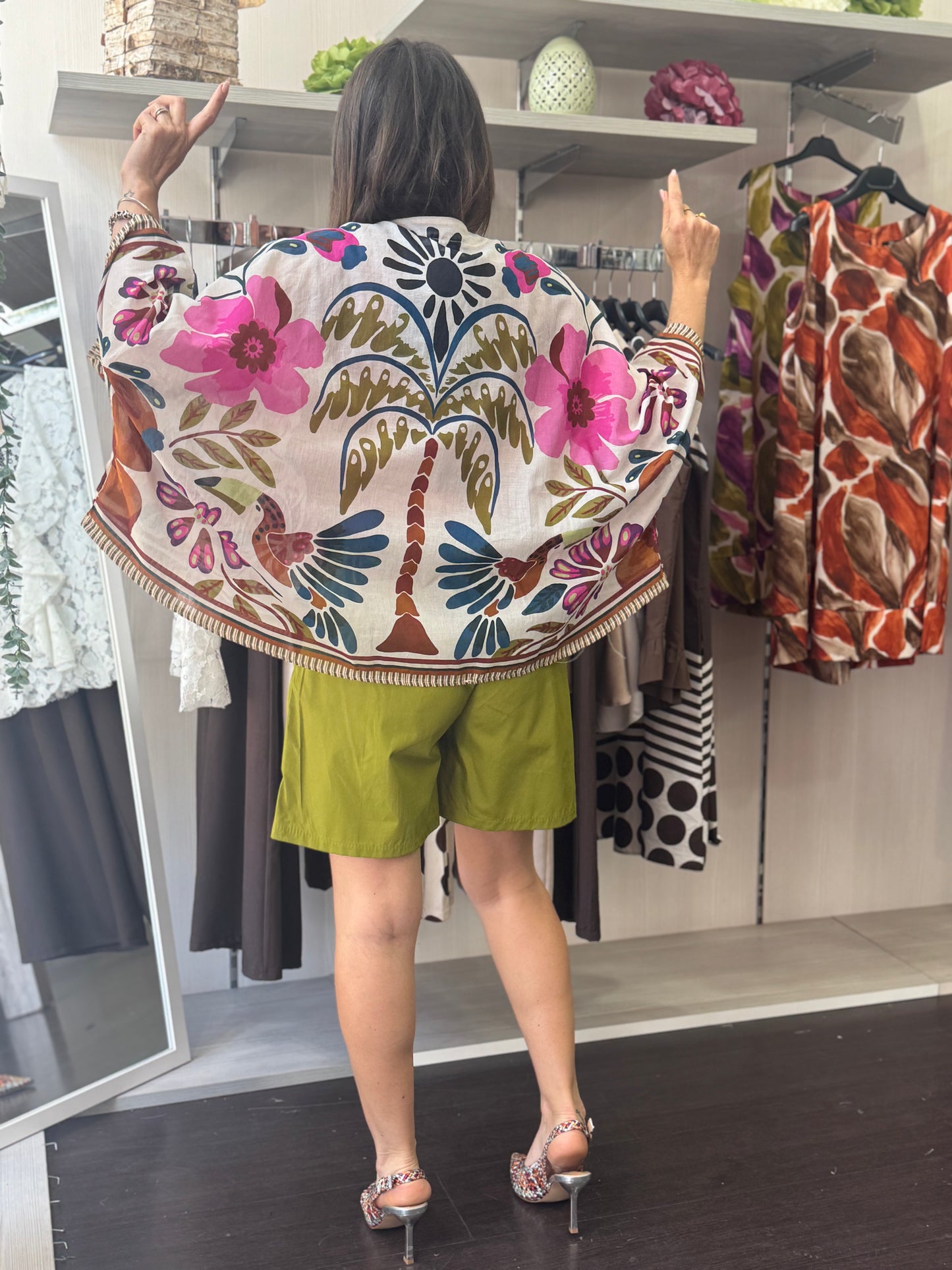 Camicia kimono fantasia