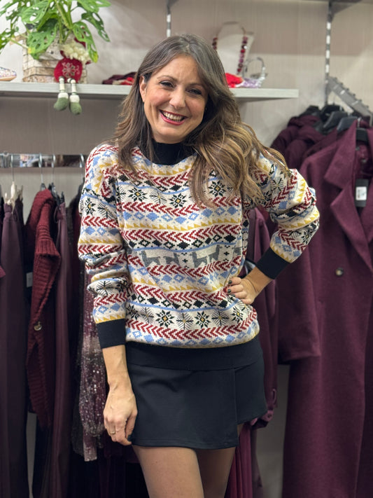 Maglioncino natalizio nero