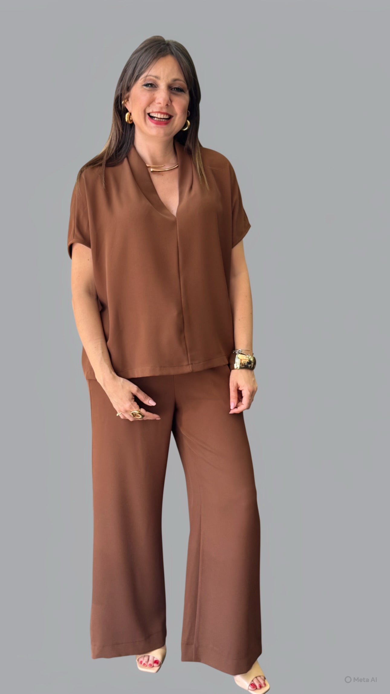 Pantalone cioccolato in cady