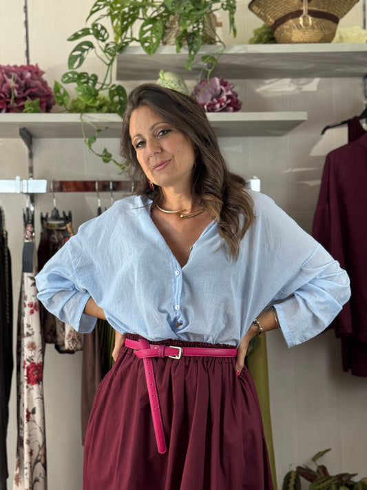 Camicia azzurra mussola