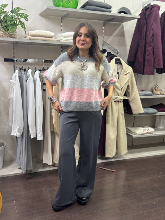 Pantalone grigio palazzo