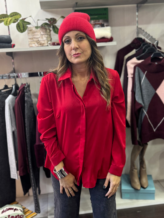 Camicia basic rossa
