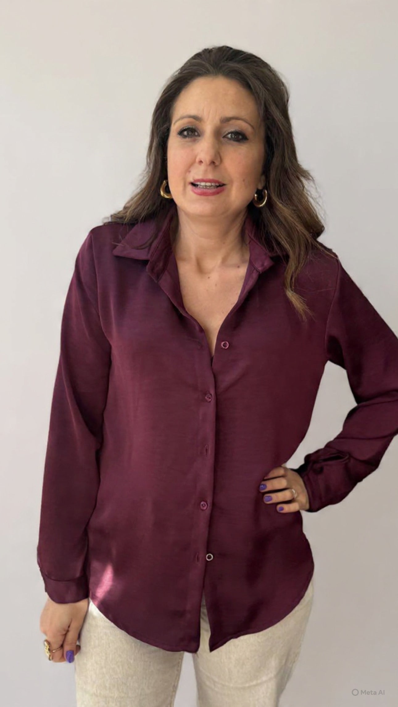 Camicia basic bordeaux