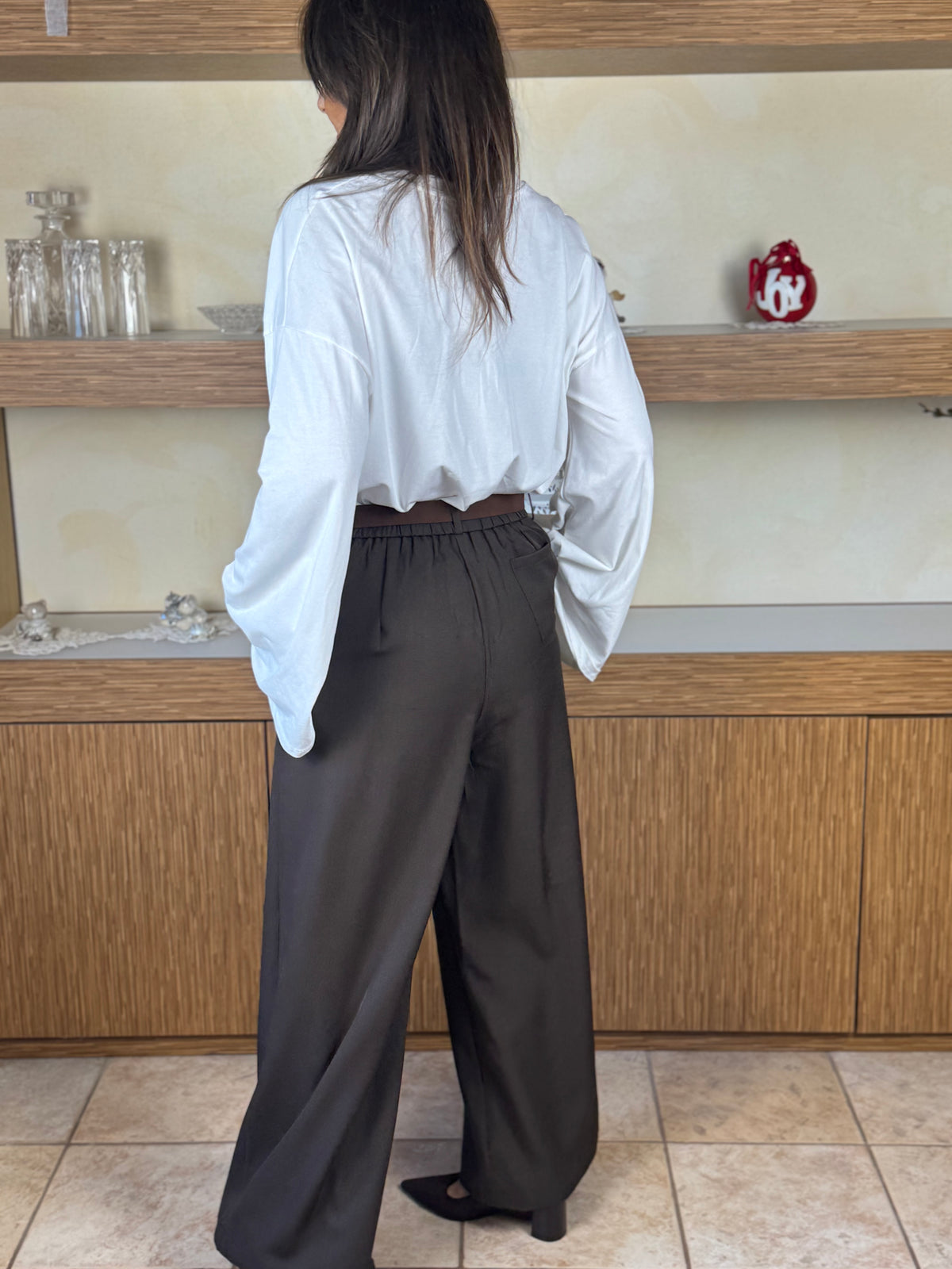 Pantalone marrone pince