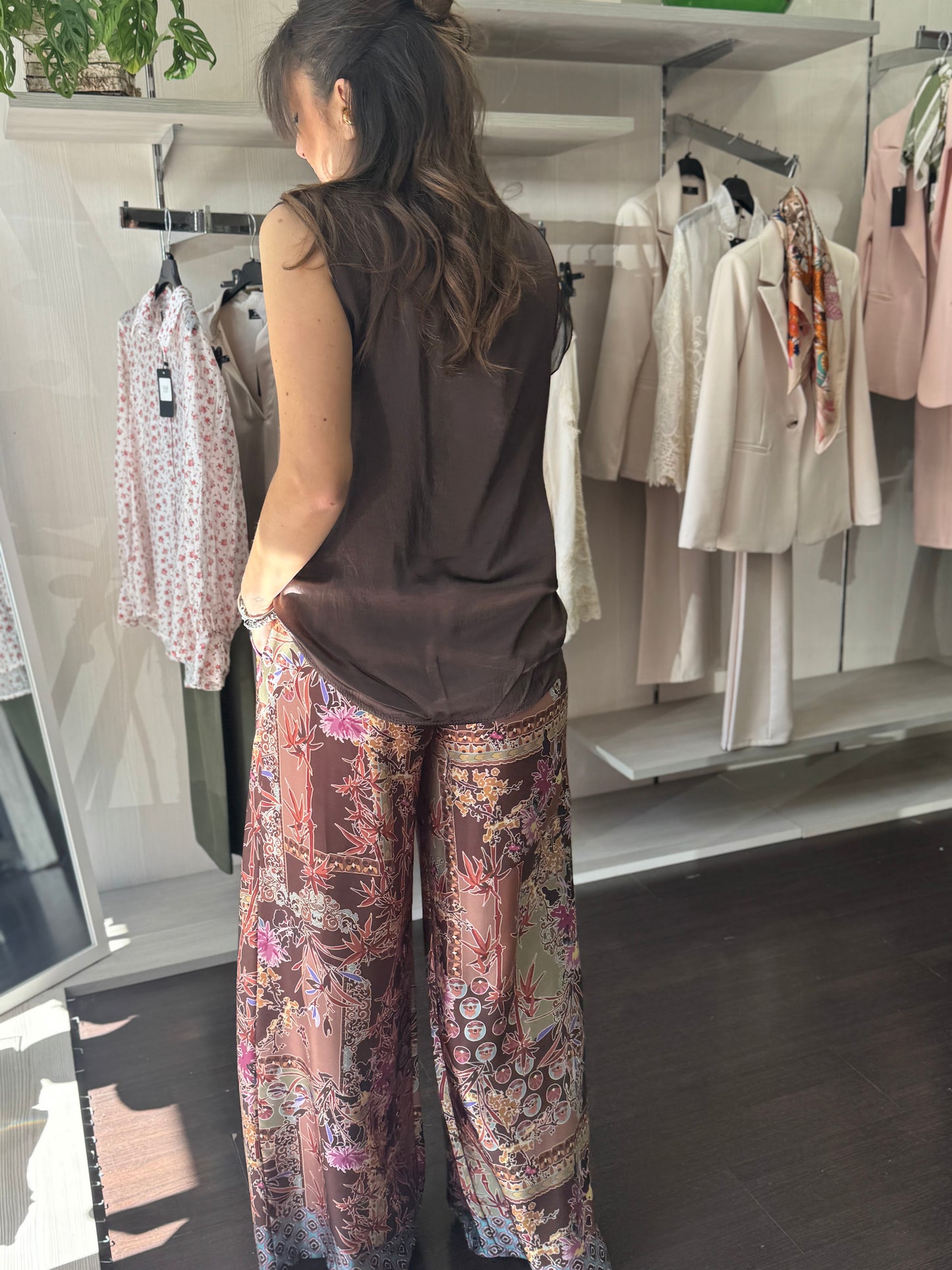 Pantalone fantasia cioccolato