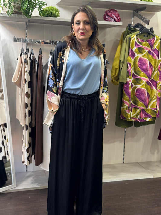 Pantalone nero viscosa