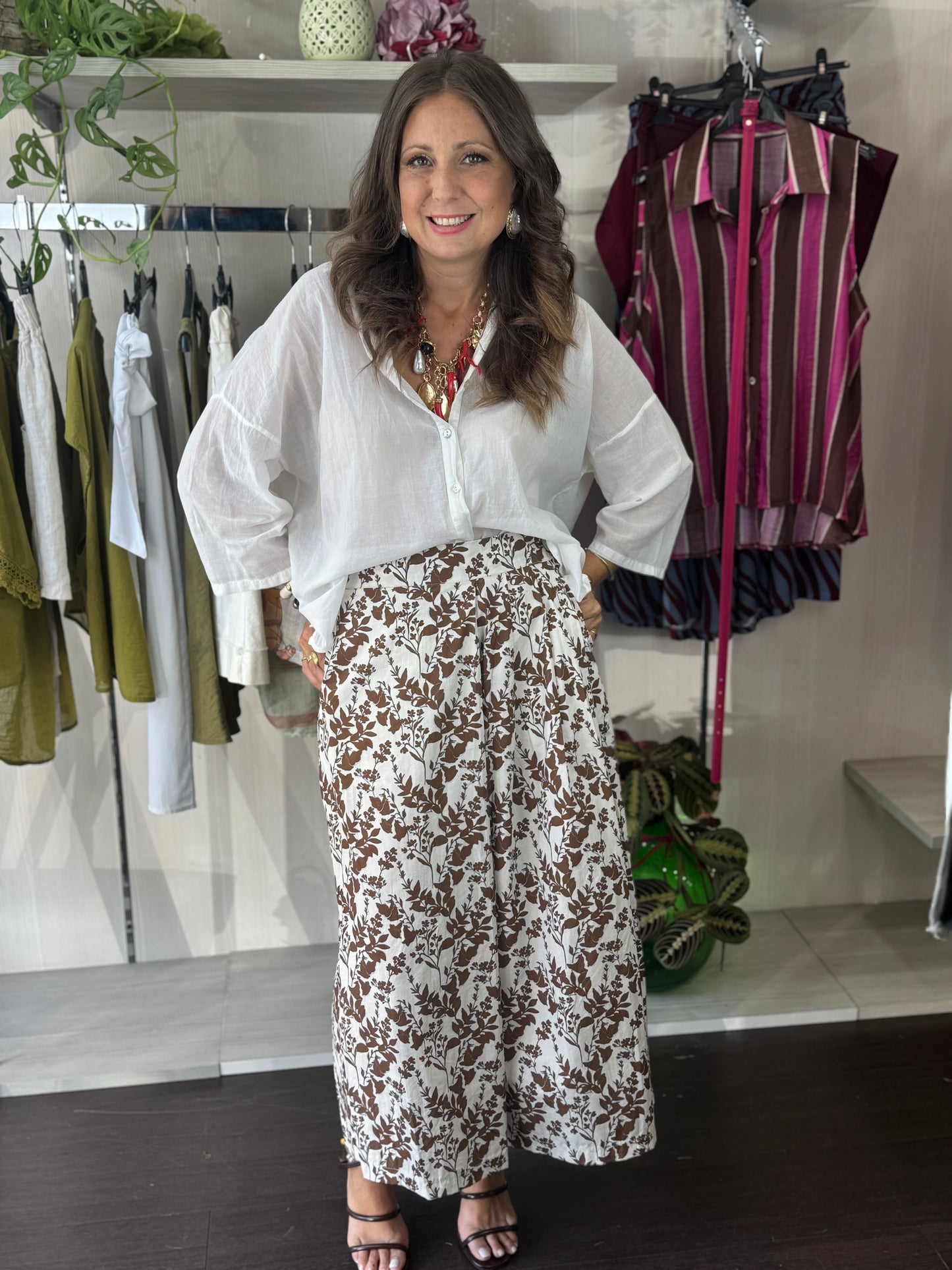 Pantalone fantasia cioccolato
