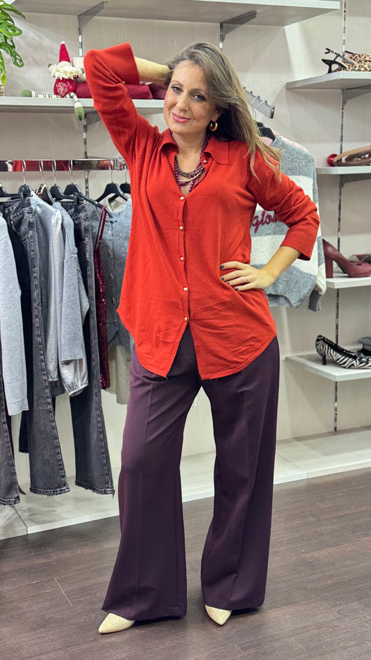 Camicia Dublino ruggine