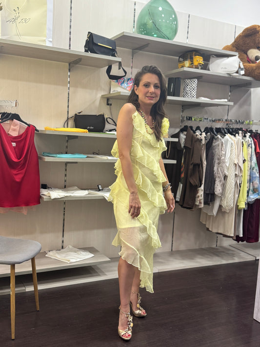 Abito chiffon giallo