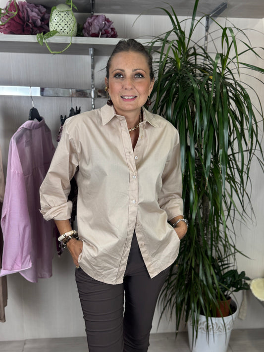 Camicia sabbia cotone