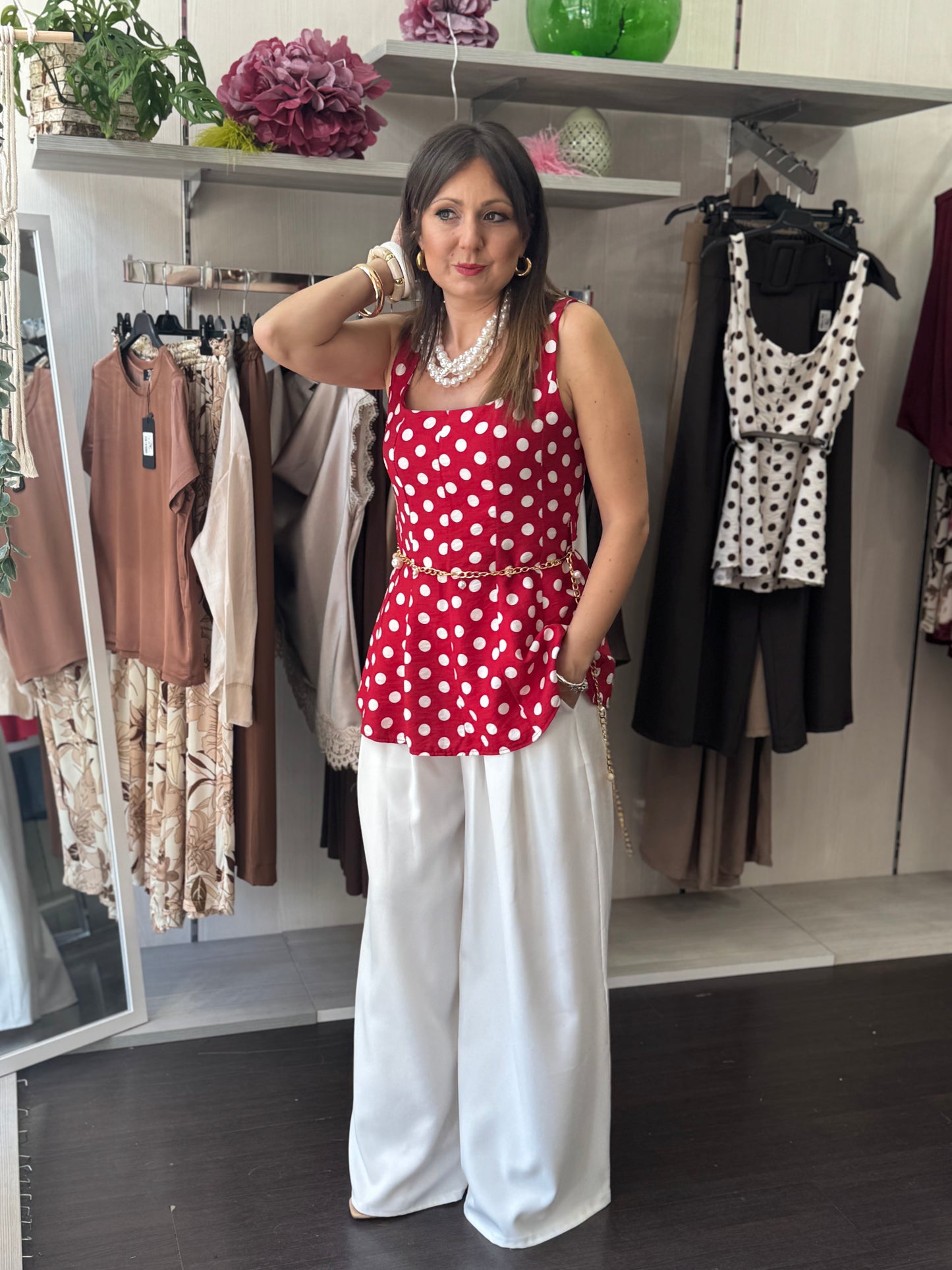 Gonna pantalone bianca