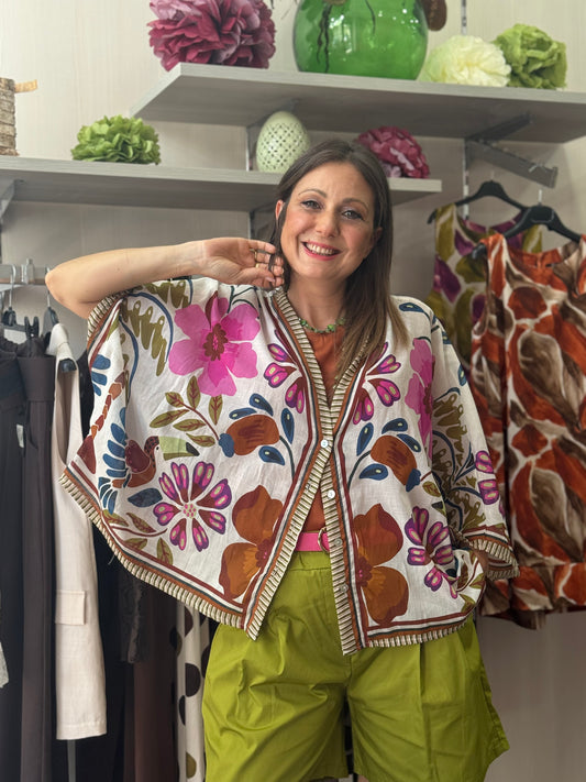 Camicia kimono fantasia