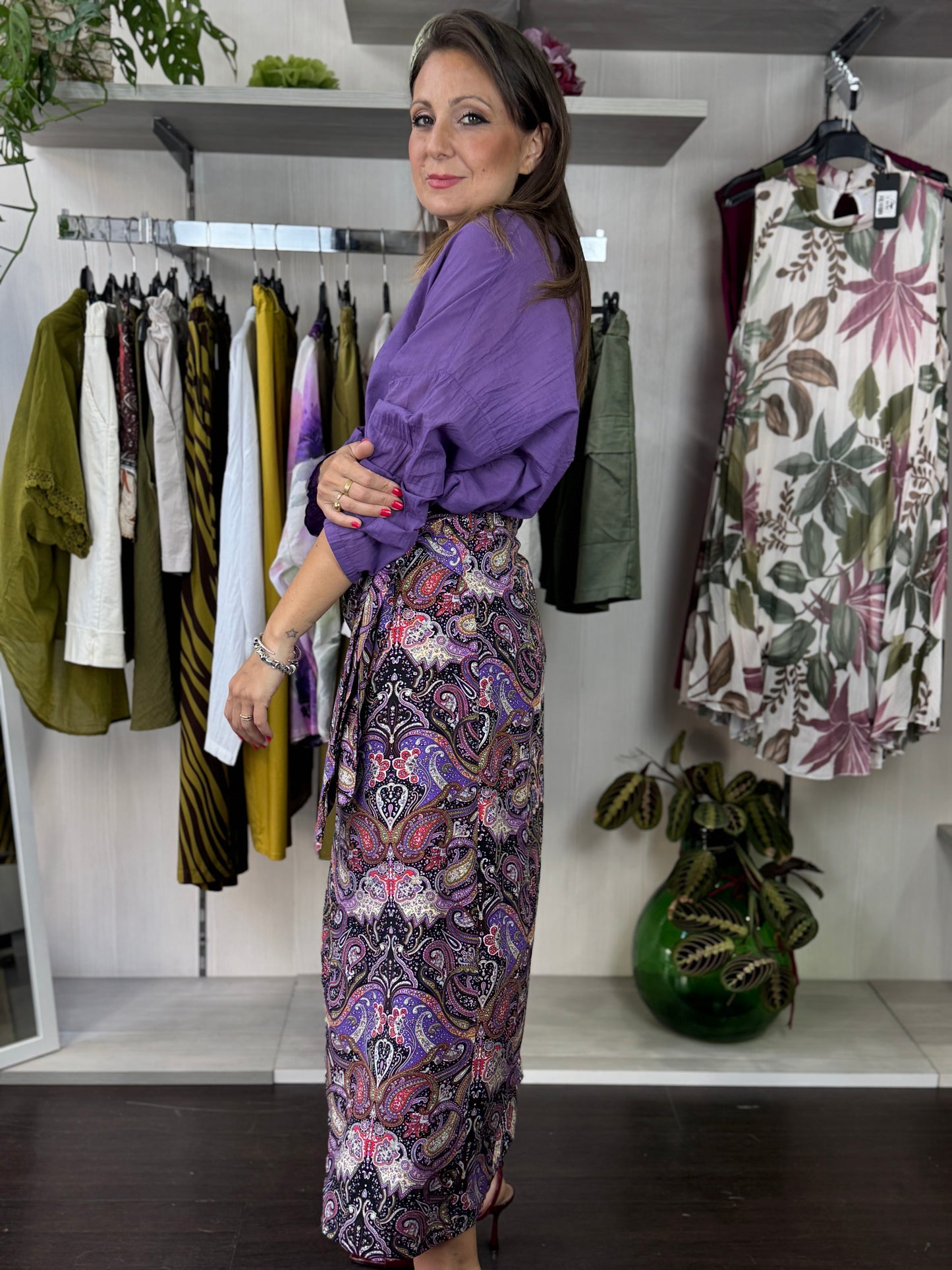 Gonna portafoglio paisley