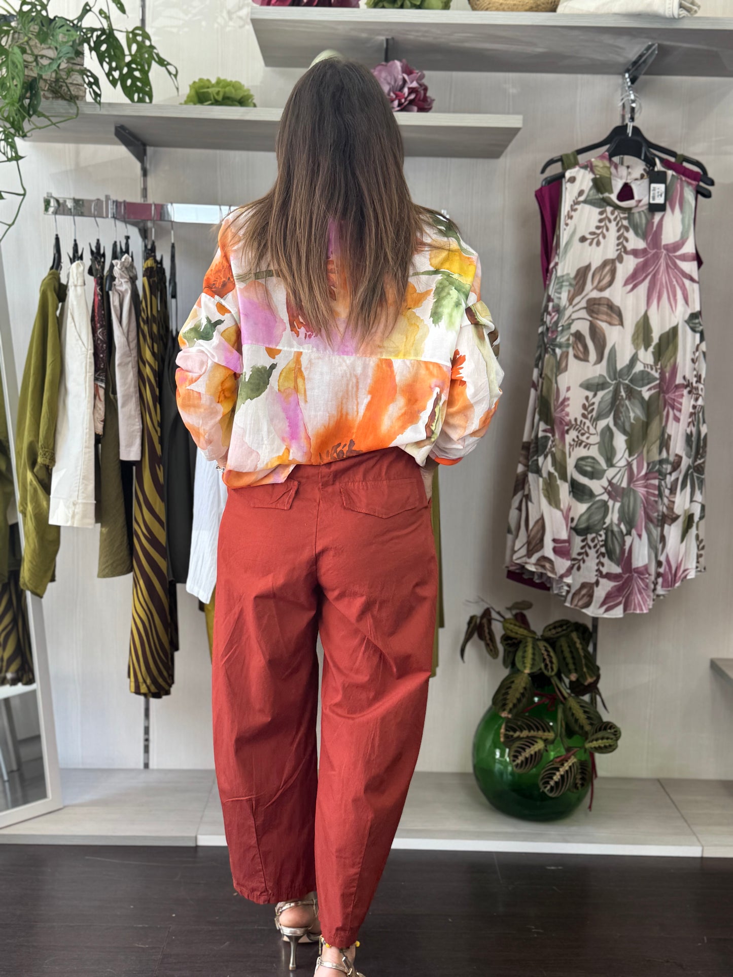 Pantalone baloon ruggine
