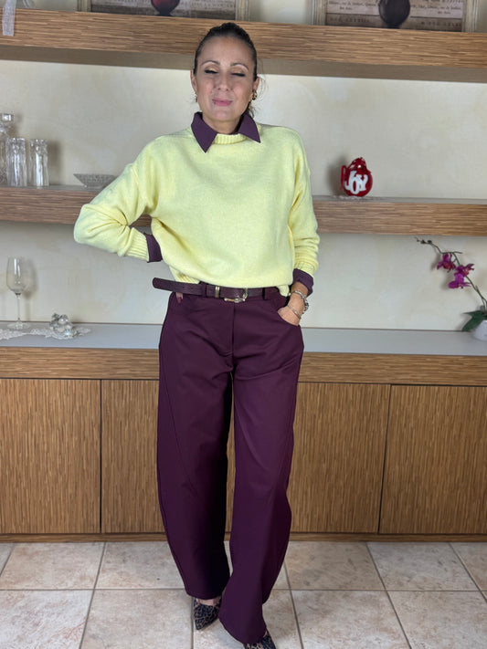 Pantalone baloon bordeaux