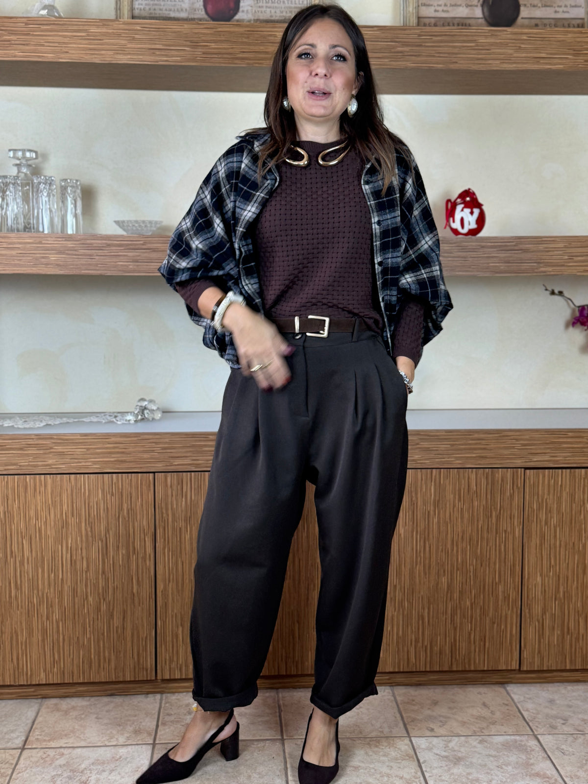 Pantalone ovetto brown